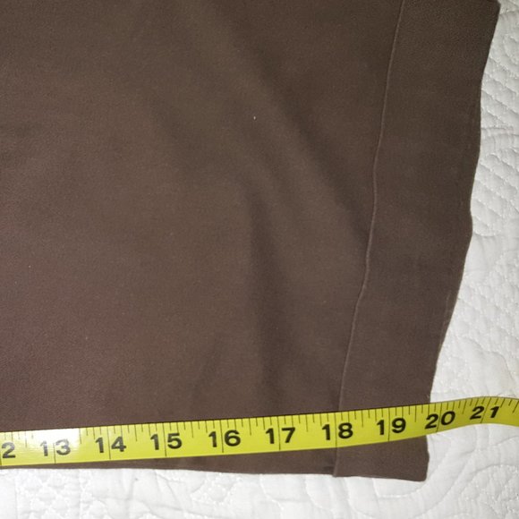 Dress Barn Woman Dark Khaki Cropped Pants Size 22W - Picture 6 of 6
